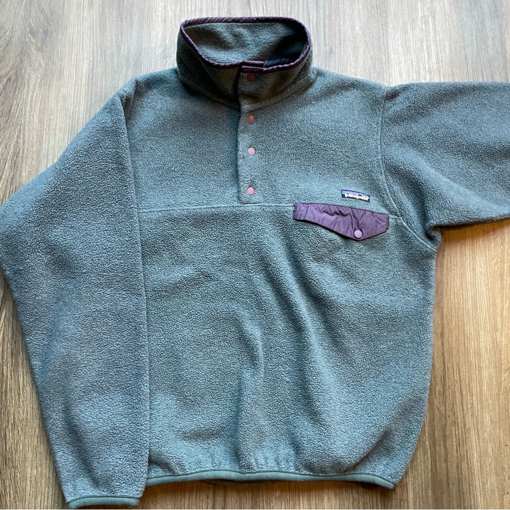Patagonia Synchilla Pullover 1/4 Button Fleece Sweatshirt, Sweater